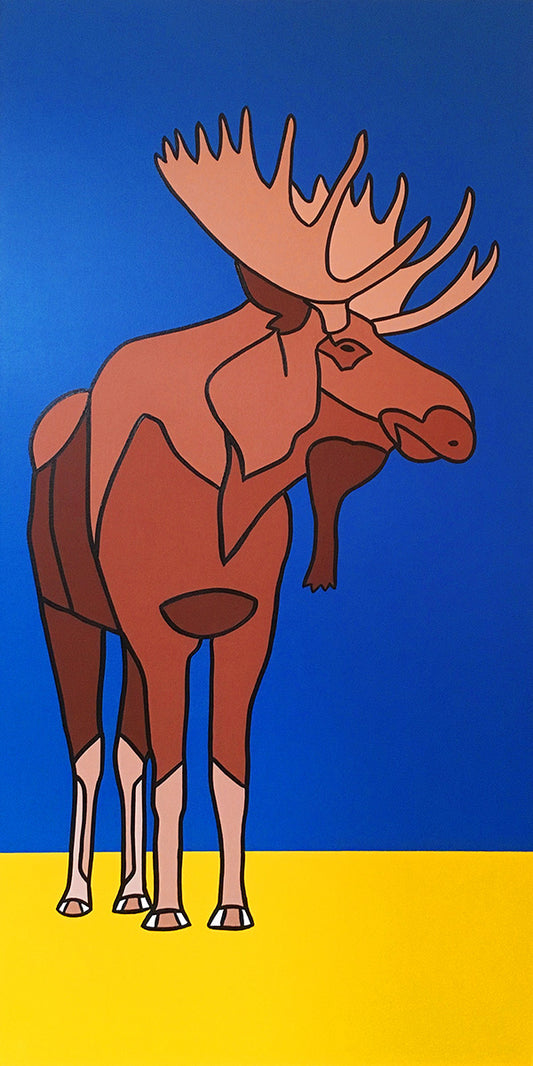 The Moose on Yellow and Blue