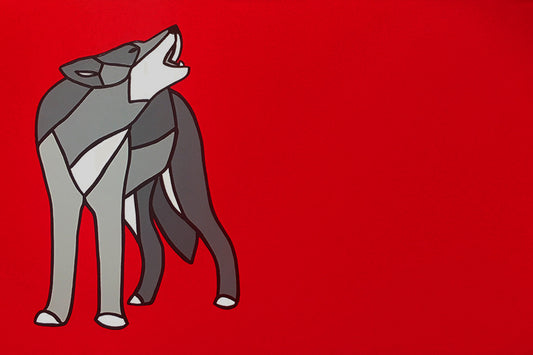 The Howling Wolf on Red