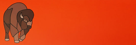 The Turning Bison on Orange
