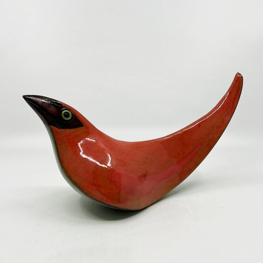 Pink Coral Green Chest Bird