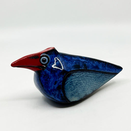 Blue Red Crest Bird