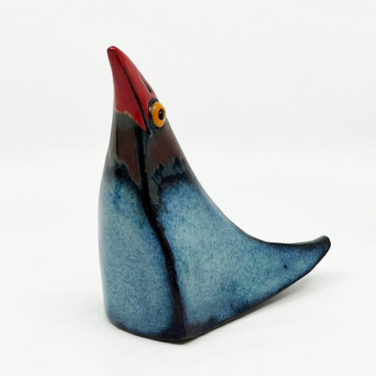 Blue Red Beak Bird