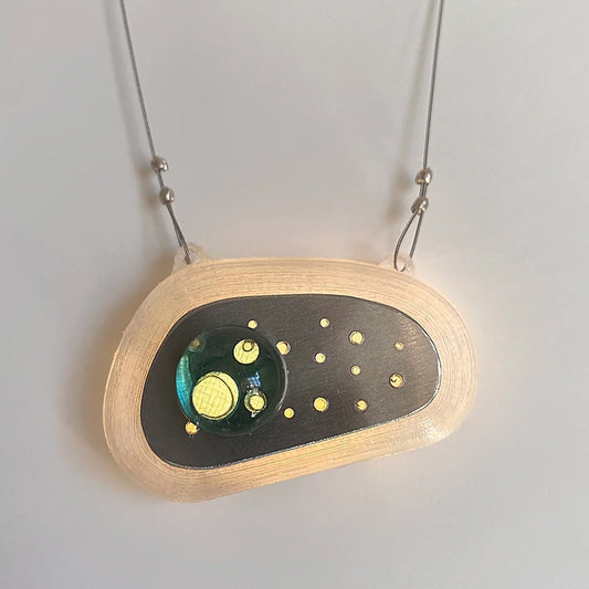 Aqua Glass – Small Pebble Necklace
