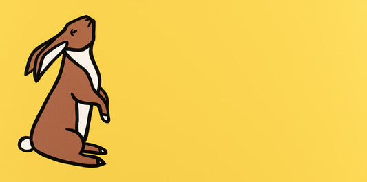The Curious Rabbit on Yellow