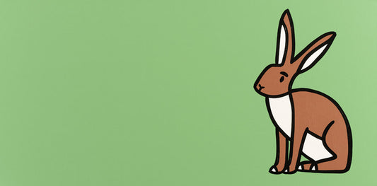 The Thoughtful Rabbit on Green